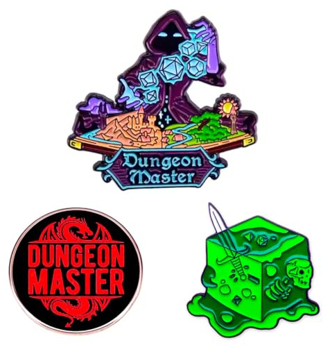 Power Beast Dungeon 3x Dungeons and Dragons Pin Dungeons and Dragons, D&D 5e, Gelatinous Cube, DND, Dungeon Master, Rolltärningar.