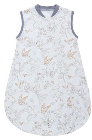 Baby sovsäck, 100 % bomull, sommarsovsäck 6–18 månader, bärbar ärmlös filt för pojkar och flickor, unisex, lätt, andningsbar och tvättbar, storlek 78 cm, ekorrgrå