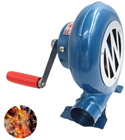 Souffleur de forge à manivelle – Ventilateur manuel pour barbecue en fer, ventilateur manuel avec outil à manivelle, souffleur d'air de cuisson manuel pour le camping/pique-nique/activités de plein ai
