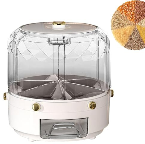 Distributeur de bonbons rotatif à 360°, récipient de rangement rotatif, boîte polyvalente multi-compartiments, multicolore, solution de stockage des aliments polyvalente pour maximiser votre placard,