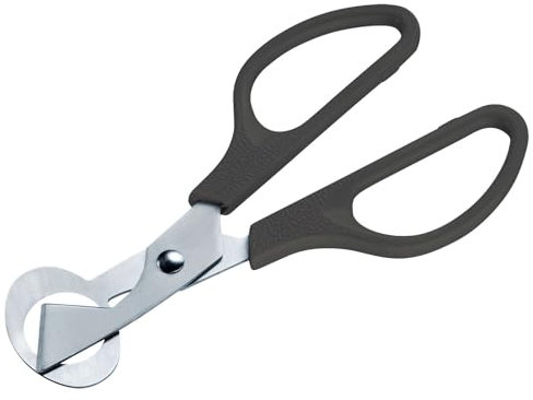 Westmark Tijeras para huevos de codorniz 1 pieza, Tijeras de cocina para huevos de codorniz, Abridor preciso de cáscaras de huevo de acero inoxidable, Negro/Plata