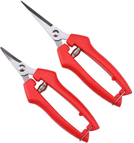 MRKU Tijeras de podar Rectas, Tijeras de floristería, Tijeras de jardinería multifunción para Arreglar Flores, podar Plantas y cosechar Hierbas