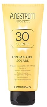 Angstrom Protect Crema-Gel Solare SPF 30, Ultra light, Resistente all'acqua, Dermatologicamente testato, 200ml