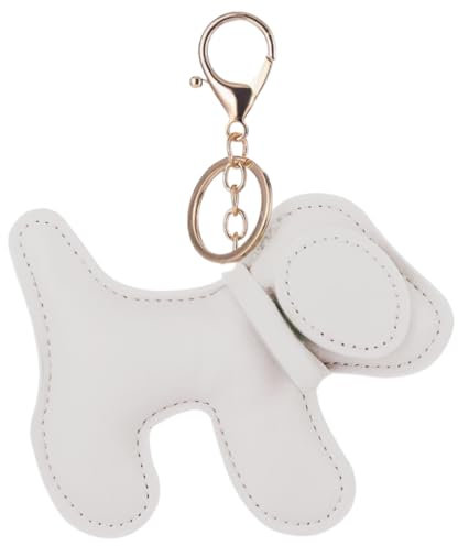 Wei Tech Hund Schlüsselanhänger – Niedlicher Welpen-Anhänger aus PU-Leder, Deko-Accessoire für Schlüssel, Taschen & Rucksäcke, Stylischer Begleiter für unterwegs
