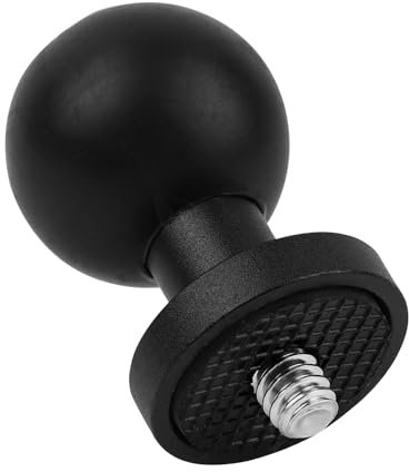 Gosknor 2,5cm Adaptador Rótula con Espárrago Roscado 1/4 Pulgada, Adecuado para Mounts Brazos Enchufe Tamaño B Montaje Cámara Acción Soporte para Teléfono Motocicleta Bicicleta