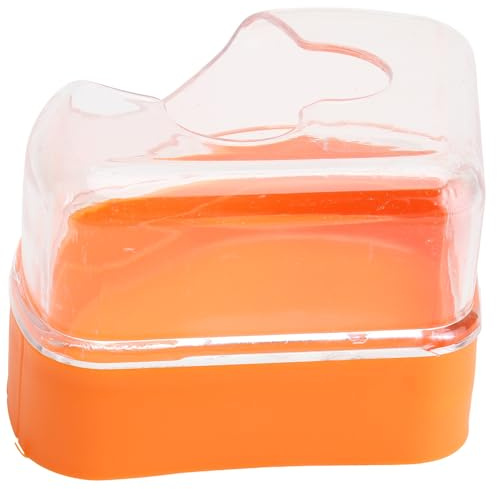 UKCOCO Hamster Bath Basin in Orange Plastic with Breathable and High Permeability Design, for Home Use as A Comfortable Hamster Bathroom Or Bathtub