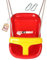 h2i Babyschaukel 2 in 1 | mit Haltegurt & Sicherheitsbügel | Kinderschaukel ab 1 Jahr | wetterfeste Indoor- & Outdoor-Schaukel | Schaukel Baby & Kleinkind | rot-gelb