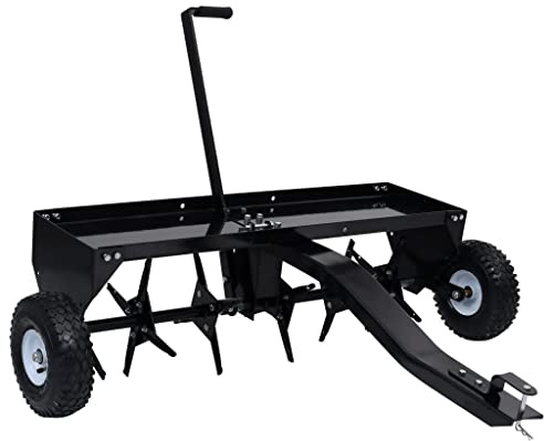 vidaXL Aireador de Césped para Cortacésped Ride-On Enchufe Desbrozadora de Púas Escarificador Aflojar Airear con Operador a Bordo 102 cm