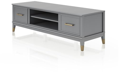 DHP Westerleigh TV Stand 65 Inch, Graphite Grey