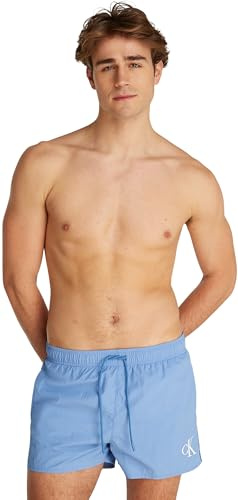 Calvin Klein Bañador Hombre Drawstring con Cintura Ajustable, Azul (Glacier 5534269), XL