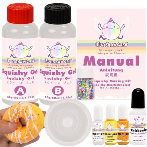 Taba Squishy Maker Kit Gel+Donut Silicone Mould+Pigment+Sprinkles