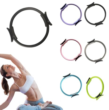 Anneau Pilates — Cercle Pilates Kit Pilate Accessoires Pilates Femme avec Poignées Rembourrées Kit Pilates Maison Yoga Accessoires Ring Fit Appareils Musculation Cuisses/Jambes et Cuisses (Vert)