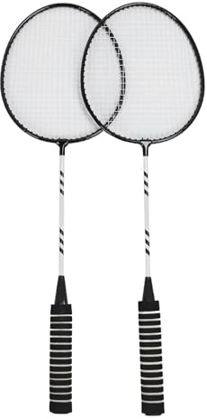 ZAICOLER Badminton Set, 2st Badminton Racket för Vuxna Tonåringar Järnlegering Anti Slip Racket Set med Nylon Shuttlecocks Bär Väska för