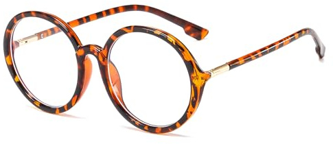 EYEGLSMST Lunettes de Lecture Oversized Rondes Pour Femmes Hommes, Vintage Anti-Lumière Bleue pour Ordinateur, Réduit la Fatigue Oculaire