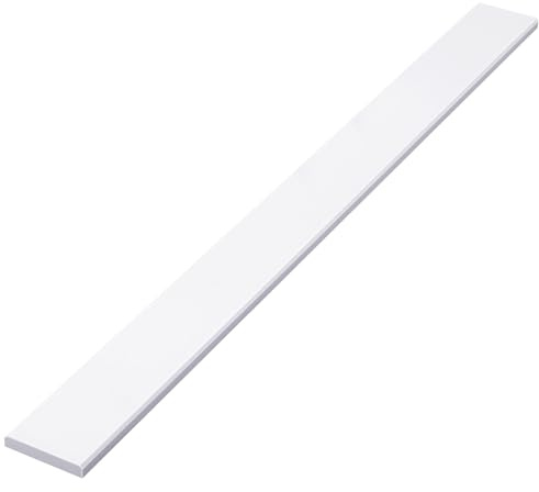 Joyfolk White Marble Threshold 4x48x5/8 Inch Marble Window Sill Shower Curb Top Tile Door Transition Bathroom Vanity Backsplash for Shower Pan System Jambs Fireplaces (Modern Style)