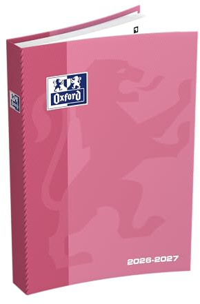 Skoldagbok 2024-2025 OXFORD School 12x18cm 1 dag per sida 352 sidor rosa