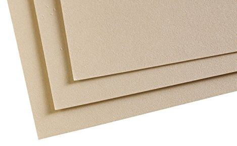 Clairefontaine - Ref 197019C - Pastelmat Card Sheets (Pack of 5 Sheets) - 360gsm Card - 24 x 32cm - Sand Colour - Specially Formulated For Use With Pastels