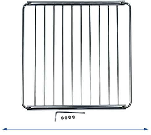 Griglia per griglia da forno, griglia di appoggio, griglia di appoggio, 230 – 400 x 230 mm, estensibile ed espandibile grazie a 4 cm, griglia aggiuntiva cromata per forno e fornello universale