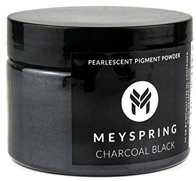 MEYSPRING Charcoal Black Epoxy Resin Color Pigment - 50 Grams - Great for Resin Art, Epoxy Resin, and UV Resin - Mica Powder for Epoxy Resin