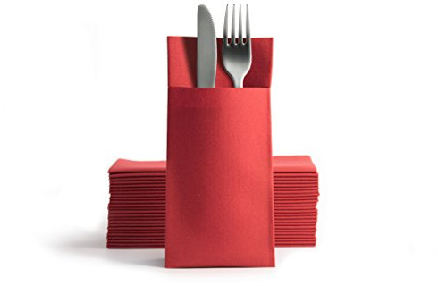 Alvotex Airlaid Serviettes à Couverts 39 x 40 cm 50/1 - Rouge (048)