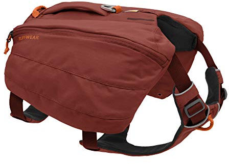 RUFFWEAR Hunderucksack, Bequeme Satteltasche für Tageswanderungen und Längeres Tragen, Für Große bis Sehr Große Hunderassen, Front Range Day Pack, Farbe Red Clay, Größe L/XL
