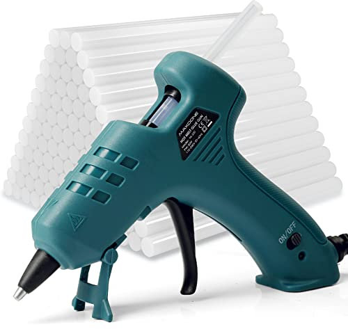 Mini Pistola de Silicona Caliente 50W con 80 barras de silicona Pegamento Caliente para manualidades pequeñas y reparaciones rápidas en el hogar y la oficina