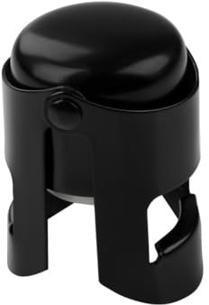 Fackelmann Flaschenverschluss Specter – Sicherer Verschluss dank Silikondichtung – Aus lackiertem Metall in Matt Schwarz – Tolles Zubehör für die Bar