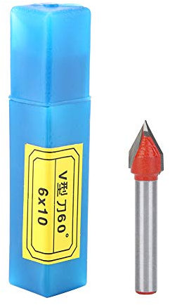 60 Degree V Groove Router Bit 1/4 Shank Engraving Bit 6x10mm 1/4 Edge Treatment Grooving Bits