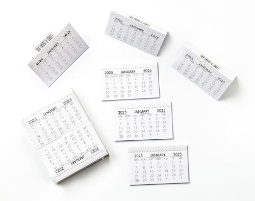 2026 Mini Calendar Tabs – Pack of 26 Tear-Off Monthly Pads | Compact Month-to-View Inserts for Planners, Bullet Journals, Classrooms, Offices, Teachers & Home Organisation