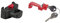 KLICKfix Zubehör Caddy Adapter Lenkeradapter, Schwarz, One Size & Zubehör Taste Rot Mit Schloß Neu, Schwarz, 27.5 x 2.10-Inch