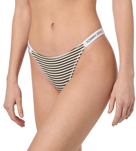 Tommy Jeans Braguitas Mujer High Leg Thong Print Tanga, Multicolor, XL