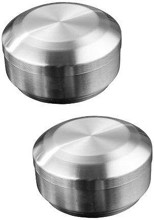 Amosfun 2 Pz scodella per zuppa addensata con coperchio minestra zuppiera bocce ciotola di riso tradizionale insalatiere con coperchio scodella domestica ciotola di riso da cucina Silver