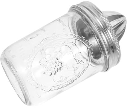 Amosfun Spremiagrumi Manuale in Acciaio Inox Con Caraffa in Vetro Da 16Oz Utensile Da Cucina Per Agrumi Come Arance E Limoni Facile Da Pulire E Compatto Per Uso Domestico