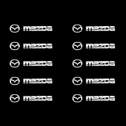 10 Piezas Coche Emblema para Mazda Speed MS 2 3 5 6 7 323 RX8 Axela Atenza CX-3 CX-4 CX-5 CX-8, Emblema Coche Insignia Capó Delantero Puerta del Maletero Pegatina Calcomanía, Decoración Accessories