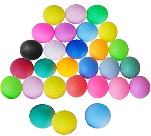 mengger Tischtennisbälle Training Tischtennis Ball 60 Stück Mischfarben Pingpong-Bälle Kugel-Set Dedicated Bälles Trainings Ping Pong-Bälles für Tischtennis-Spieler baelle Ping Pong Bälle