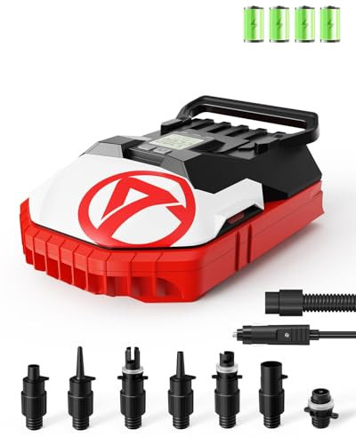 GICLE Elektrische Sup Pumpe Akku,22PSI Elektrische Sup Board Pumpe Akku DC12V 36W Typ C Auto-Off Inflator and Deflation Geeignet für aufblasbare Paddle Board,Portable Boot,Wasser Sport