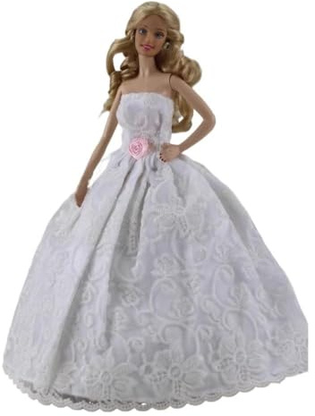 Codulu Amerikansk dockklänning 11,5 tum, 30 cm flickdocka, spets aftonklänning, prinsessklänning, BJD-docka festdräkter 1/6,1 st, #A