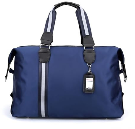 Grande Capacité Hommes Sac De Voyage Femmes Étanche Nylon Bagage À Main Multifonction Duffle Sacs Emballage Cubes(M Blue Travel Bag)