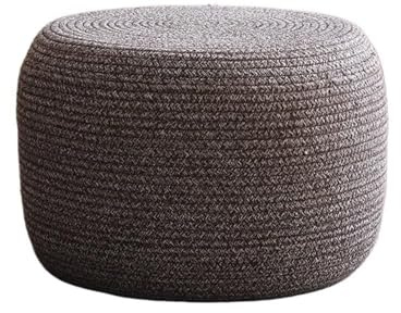 Cuscino da pavimento, pouf, pouf, sgabello da meditazione e poggiapiedi lavorato a maglia per soggiorno/ingresso, salvaspazio (marrone)