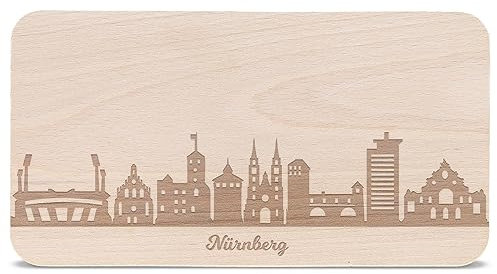 Planche à goûter Skyline Nuremberg – Petit-déjeuner & Idée de Cadeau pour stadtverliebte