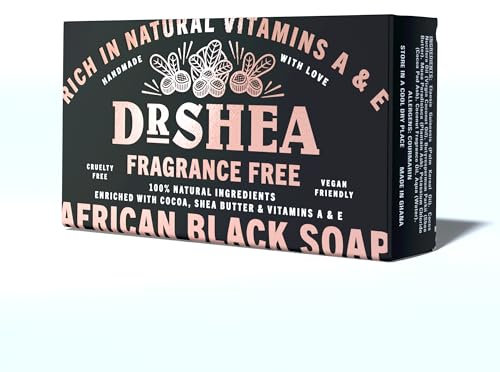 Organic African Black Soap 100g - Antibacterial Body Face & Hand Wash - Natural Vegan - Dry Skin - Psoriasis - Authentic Raw from Ghana.