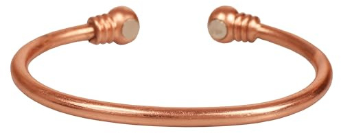 Touchstone Handcrafted By Indian Skilled Artisans Durable High Gauge Copper Peace Healing Chakra Hand Twisted Pipe Mediation Bracelet In Natural Tone.