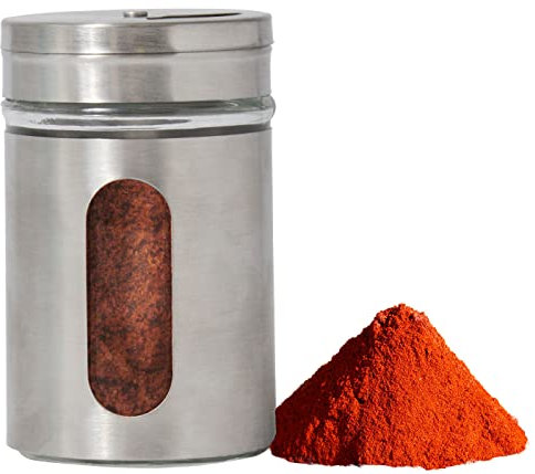 Spargispezie in acciaio inox con coperchio girevole, contenitore per spezie, per spezie, erbe aromatiche, 3 livelli di regolazione (1 pezzo)