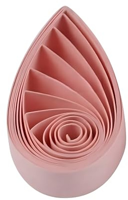 ODETOJOY Quilling Remsor 5 mm papper kvilling set enfärgad stjärna origami-papper gör-det-själv handhantverk enfärgat kvilling papper filigé remsor (persikrosa)