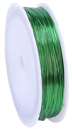 PAITOK 80 Meter 0,5 mm Kreativdraht für Schmuckherstellung, Tarnish Resistan Eisenverdrahtung Basteldraht für DIY künstlerische Florale Handwerkskunst, Modellbau, Basteln (Farbe Hellgrün)
