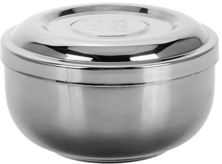 Ciieeo Cuenco De Acero Inoxidable Con Tapa Resistente Al Calor Para Arroz Y Kimchi Tazón Coreano De Cocina Apto Para Microondas Y Mezcla 4.3 Pulgadas