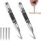 2 Pack Automatic Center Punch,Heavy Duty Spring Loaded CenterPunch,Centre Punch,Automatic CentrePunch,CentrePunch for Metal,Spring Loaded CentrePunch for Metal,Glass,Wood,DIY