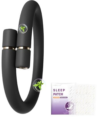 ZukQvrivelig Bracciale di Oli Essenziali - Braccialetto per Adulti, con 6 Oli Essenziali (2 per Bustina + Patch per Il Sonno) - Piacevole Aroma di Agrumi, Adatto a Bambini e Adulti