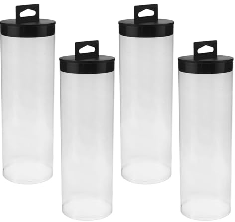 ibasenice 4 St Transparent Tennis Ball Storage Tubes Portable PVC Holders With Caps For Golf Balls Badminton Shuttlecock Bucket Compact And Travel-friendly Organizer For Home And Sports Use