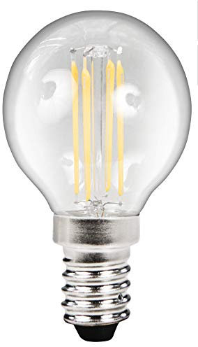 McShine LED Filament Tropfenlampe | Filed | E14, 4W ersetzt 40W | 490 lm | warmweiß 2700K | klar | Tropfen-Glühbirne für Kronleuchter, Nachttischlampe, E14-Fassung